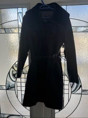 Danier Black Belted Trench Coat